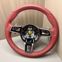 Volant en cuir pleine fleur pour Porsche Panamera Cayenne Macan Cayman Boxster Taycan 918 911 981 718 958