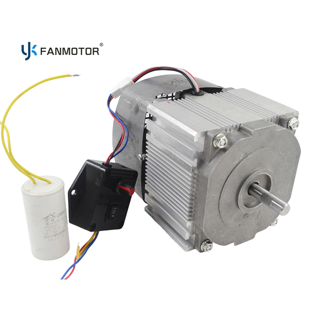 High Torque 200W Single-Phase Aluminum Housing AC Gear Speed Regulating Motor With Cooling Fan