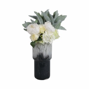 Vaso in vetro astratto con venature, moderno vaso decorativo per fiori, per soggiorno, decorazione per la casa, davanzale, camera da letto - Product Image 2