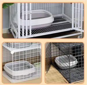Halfopen kattenbak met frame, duurzame plastic kattenbak, bedpan voor kitten, kattenbenodigdheden - Product Image 5