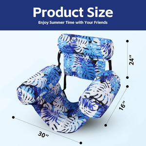 Inflatable Lounger sofa không khí võng hồ bơi nổi lưới có thể gập lại PVC nổi Ghế phòng chờ cho người lớn kỳ nghỉ hè - Product Image 2