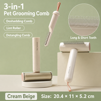Brosse de toilettage 3-en-1 en acier inoxydable Keyang pour chats et chiens – Élimine les poils lâches et démêle les nids de poussière ; En stock