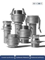 Raccord rapide à gorge excentrique en acier inoxydable forgé, norme ISO, à faible pression, avec capuchon anti-poussière, pour applications industrielles eau et gaz