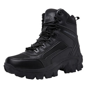 DFB22 5AA UNZHUO make UZMK Stock Wholesales Men Black Waterproof <b>Hiking</b> <b>Boots</b> PU Leather All Seasons Outdoor Wear clothes - Product Image 1
