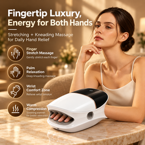Masseur électrique pour les mains avec compression thermique, 6 modes, 6 niveaux d'intensité, appareil de soin des mains pour usage domestique - Product Image 5