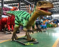 Modèle de Velociraptor réaliste de 3 m, dinosaure animatronique en caoutchouc, dinosaures électroniques pour exposition dans les centres commerciaux