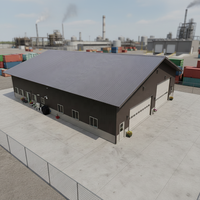 Edificios Prefabricados Modernos de Estructura de Acero para Talleres, Almacenes, Hangares, Garajes, Cocheras, Plantas Industriales de Almacenamiento de Metal