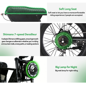 Bicicleta Eléctrica Plegable Todoterreno Y20 Plus 250W con Neumáticos Anchos para Ciudad, de Alta Velocidad, con Certificación CE - Product Image 3