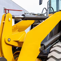 Loader Roda Depan Mini 1,5-3 Ton Buatan Cina dengan Penjepit Kayu, 4x4, Mesin Weichai 6105 Supercharged, Momen Beban Tinggi, Bucket HW-30