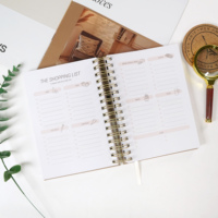 Journal à spirales relié en cuir avec couverture en lin personnalisée 2026, carnet de bien-être, planificateur, livre de soins de santé