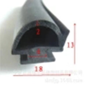 Tira de Sellado EPDM 18x13x12mm para Puertas Correderas Automáticas Industriales - Product Image 1