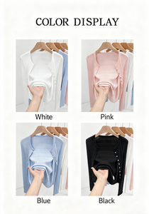 Cardigan en tricot de soleil ouvert en lyocelll bleu 2025 avec robe antidérapante - Product Image 3