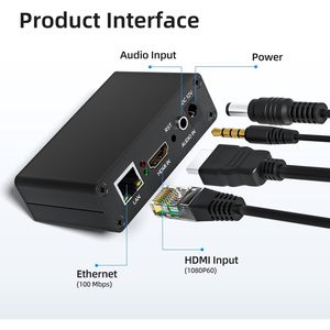 ตัวเข้ารหัสวิดีโอ HDMI Unisheen 1080P60 H.265 H.264 แบบฮาร์ดแวร์ สำหรับอุปกรณ์สตรีมมิ่งเกมสด - Product Image 6