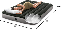 LGM Lit gonflable double en tissu PVC pour l'intérieur et l'extérieur Matelas gonflable pour le camping