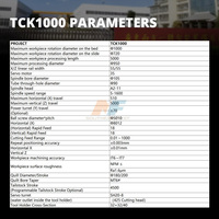 Tour CNC à banc incliné TCK1000 avec outil motorisé axe Y, centre d'usinage pour tournage et fraisage, et tourelle motorisée à 12 positions