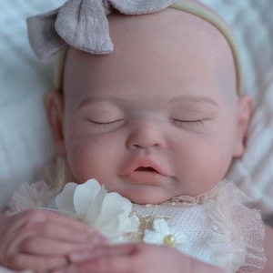 Muñeca Reborn de 18 Pulgadas, Cuerpo Completo de Silicona Suave, Boca Abierta, Recién Nacida, Realista, Bebé Dormida, Niña de Ensueño con Diadema de Lazo - Product Image 2