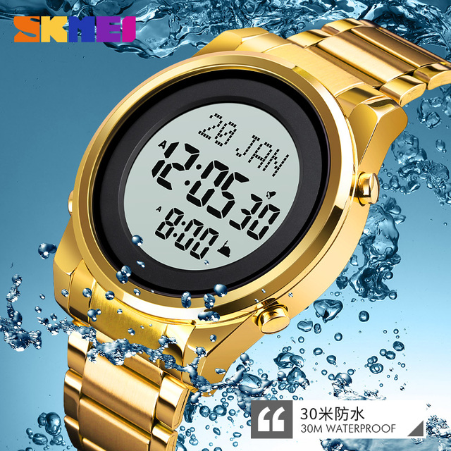 Wholesale Fashion Retro High Quality Luminous Multi-functional Sports Steel Strap Quartz Watch for Men Skmei 1734