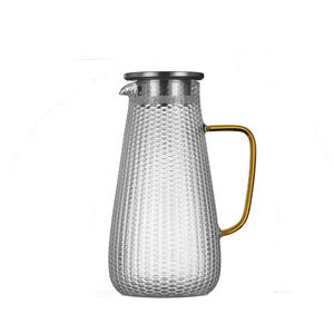 Bouteille infuseur à thé bleu <span class=keywords><strong>Amazon</strong></span>, ensemble de bouilloire à infusion de fruits, <span class=keywords><strong>carafe</strong></span> à <span class=keywords><strong>eau</strong></span> potable, pichet en verre borosilicate avec couvercle - Product Image 4