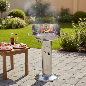 Nouveau design, barbecue portable d'extérieur en acier inoxydable de luxe, support vertical réglable, avec télécommande pour - Product Image 1