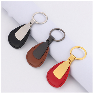 Bán sỉ da tùy chỉnh Keychain trống kim loại mang nhãn hiệu da <span class=keywords><strong>Key</strong></span> <span class=keywords><strong>holder</strong></span> thêm logo của bạn xe logo da Keyring - Product Image 6