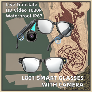 Nueva Versión L801, Lentes de Sol Inteligentes con Cámara de 8MP para Video y Fotos, 4GB WiFi, Traducción con IA ChatGPT - Product Image 2