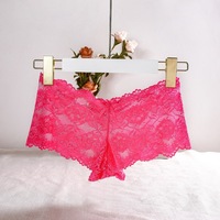 Tangas de Encaje sin Costuras para Mujer, Lencería Sexy con Perlas, Color Sólido, Tangas Divertidas y Sexys para Chicas