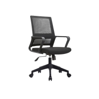 Chaise de bureau ergonomique pivotante moderne et confortable en maille, hauteur réglable, noire, pour bureau à domicile, système de bureau AY EH288-2