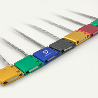 Candado de Cable para Puerta de Contenedor DX203C, ABS+Acero, Diámetro del Cable 3.0mm, Números de Serie Personalizados Impresos con Láser para Puertas de Camiones