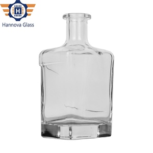 Hot Sale 500ml <strong>Mini</strong> Transparent Square Glass <strong>Bottle</strong> for Whisky Liquor Alcohol Spirits Beverage Juice Packing <strong>Bottles</strong> - Product Image 4