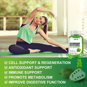 Gummies 2000MG SOP graviola gummies กับวิตามิน C และสังกะสีปราศจากน้ำตาลสกัดออร์แกนิกจาก graviola Gummies - Product Image 2