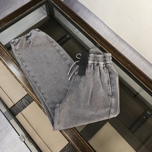 Heavy Weight <strong>Men</strong> Casual Vintage Breathable Eco-Friendly <strong>Loose</strong> Fit Elastic Waist <strong>Jogger</strong> Pants Cargos Acid Wash Gradient Flare - Product Image 2