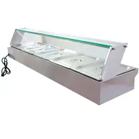 Bain-marie électrique industriel de table de haute qualité Aliexpress 5x1/2 Pans, capacité de 7 L, contrôle de la température, 1800 W