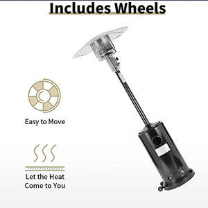 Chauffage d'extérieur au propane avec vanne en cuivre, compatible GPL/butane, design moderne, support de chauffage - Product Image 3