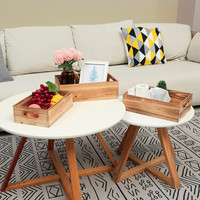 Caisses décoratives en bois Boîte de rangement en bois Boîte de rangement Caisses de nidification en bois rustiques avec poignées