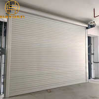 Porte enroulable de couleur noire au design moderne, résistante au vent, porte enroulable automatique en aluminium, finie pour entrepôt
