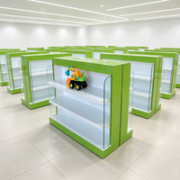 Vitrine autoportante moderne en MDF avec éclairage LED pour la présentation et le stockage de produits en pharmacie et en magasin de proximité