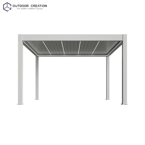 Pergola motorisée à lames orientables en aluminium - Modèle Prestige 4x4 FS, autoportante, protection UV, design bioclimatique pour jardin extérieur - Product Image 1