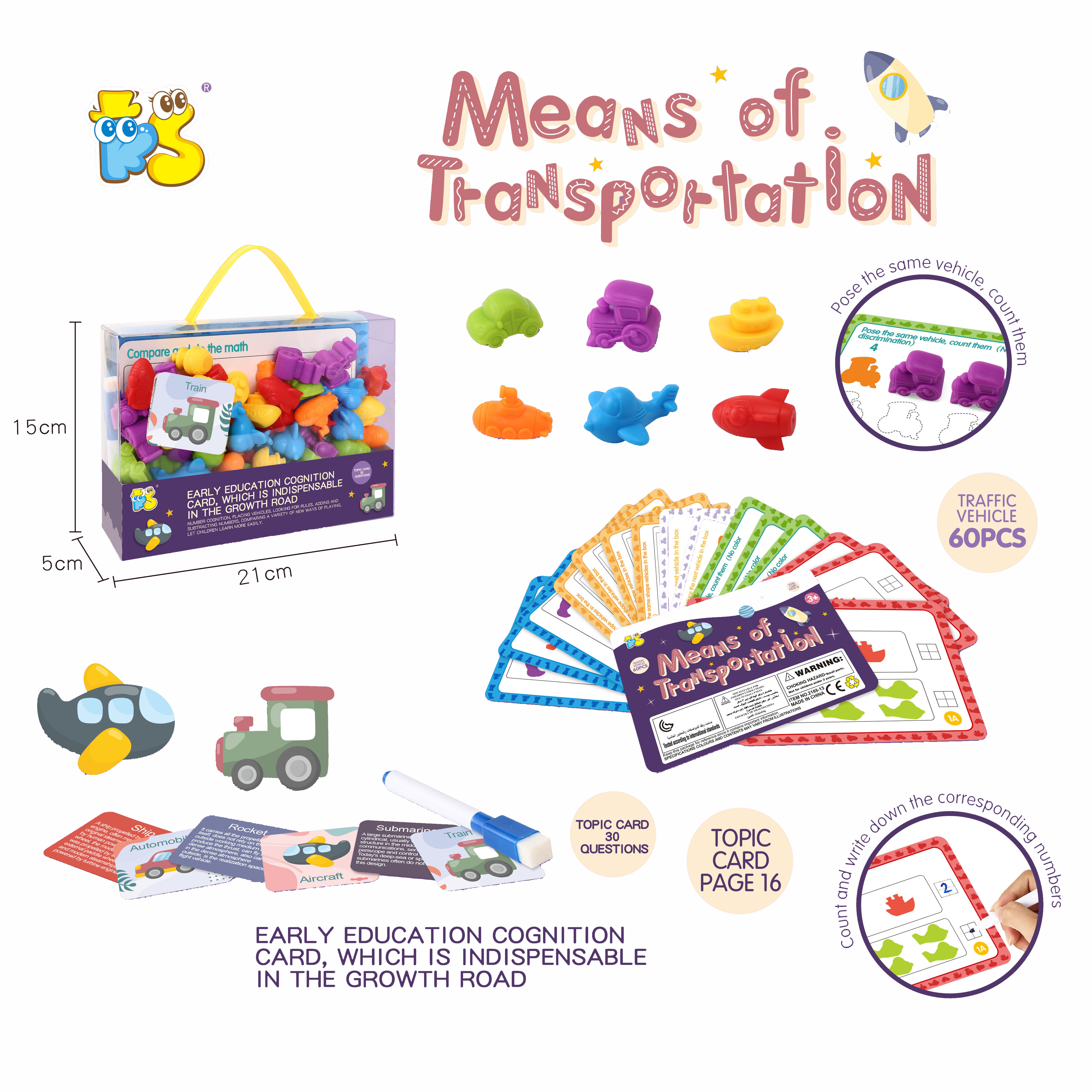 KS Радужный счетчик детских игрушек, Обучающий набор для сортировки цветов, математическая обучающая карточка Монтессори