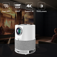 Projecteur Full HD 1080p 4K OEM/ODM, mise au point automatique, intelligent, Android, 450 lumens ANSI, haut-parleurs stéréo HIFI, cinéma maison, portable