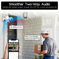 Caméra de sécurité intelligente sans fil Wi-Fi 6MP avec support de lampe E27, rotation panoramique à 360 degrés, CCTV intérieur, stockage sur le cloud et sur carte mémoire, accès facile à l'application