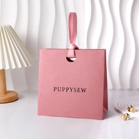 PUPPYSEW Sac en papier pour bijoux, sac de shopping fait main, emballage cadeau pour bijoux, sac en papier personnalisé avec logo