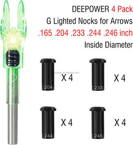 DSD DEEPOWER LED - Juego de 9 Flechas con Nock Iluminado, Diámetro Interior de .165-.246, Longitud de 1.9 Pulgadas, Bujes <span class=keywords><strong>X</strong></span> H S GT, Interruptor de Encendido/Apagado, Acero al Carbono/Plástico - Product Image 2