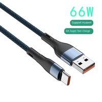 Kabel Data Pengisian Cepat Ekstra YF003 120W 6A dengan Jaket PVC Kepang Berdensitas Tinggi untuk iPhone dan Earphone