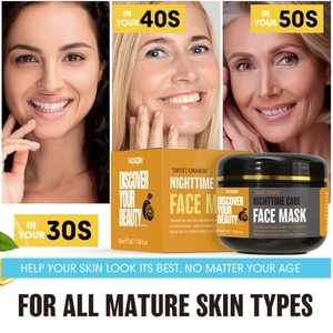 FATAZEN Alta calidad Blanqueamiento Hidratante Intenso Reparación durante la noche Mascarilla facial de noche naranja natural para tipos de piel sensible - Product Image 3