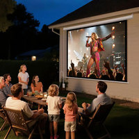 Écran de projection électrique motorisé de 72 pouces pour home cinéma, enroulable automatiquement – Prix de gros