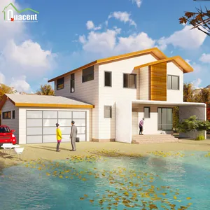 213 Sqm 4 Bedroom 4 Modules Design Pre Fab Home Casas Luxury Villa Modern Modular Module Prefabricate SIPs Prefab House Kit