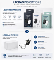 Cargador de Teléfono Portátil con Logotipo Personalizado, Batería Externa de 2000 mAh/4000 mAh, Mini Cable para Teléfono Celular y Reloj