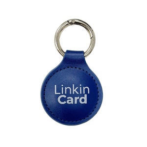 Vente en gros de porte-clés premium personnalisé logo de luxe marque cuir métal blanc porte-clés - Product Image 4