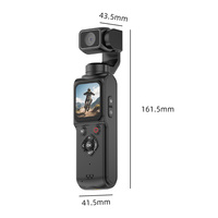 Caméra d'action portable haute définition 4K AT-M105, caméscope de poche avec stabilisateur pour vlog, prend en charge plusieurs langues