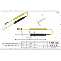 Handheld Temperature Sensor Stainless Steel Probe Durable Thermocouple for Gas Liquid Melt and Frozen Food Temperature Detection